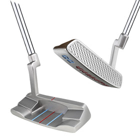 Yamato golf putter blade and mallet design enhances versatility on greens.