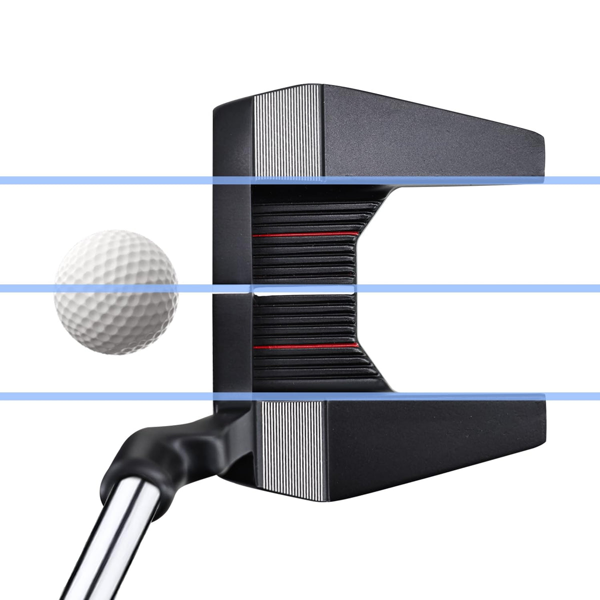 Yamato Golf Putter close-up of face-milled pattern for true roll and control.