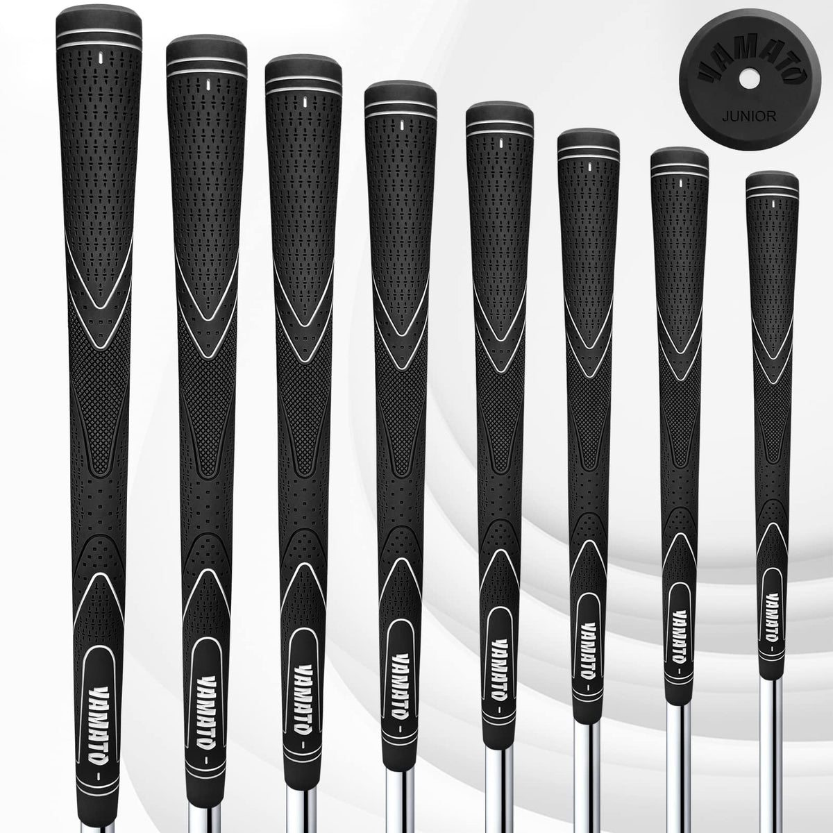 Yamato Junior Golf Grips close-up texture highlights a non-slip pattern for control.
