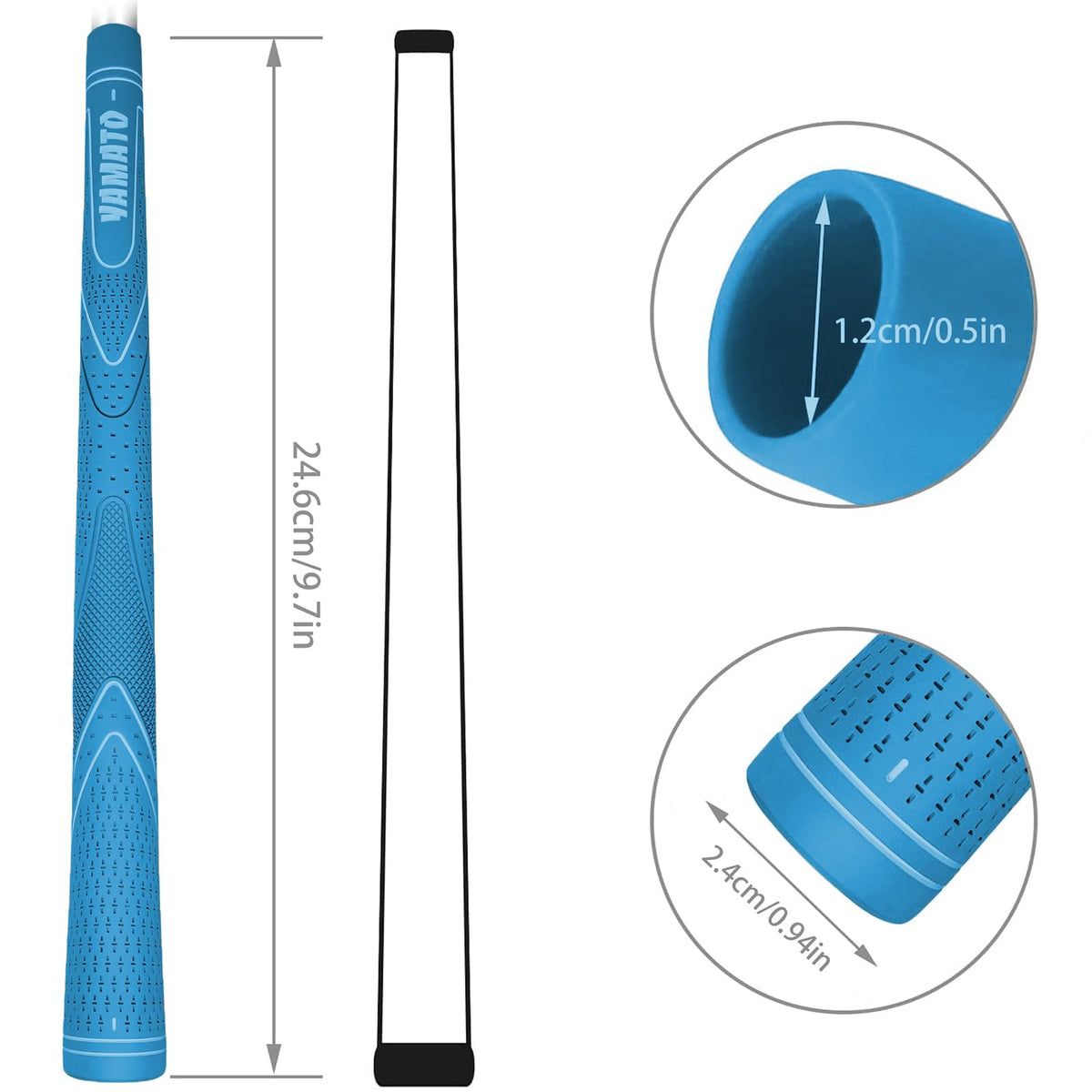 Low-torque Yamato grips enable smoother swings for developing players