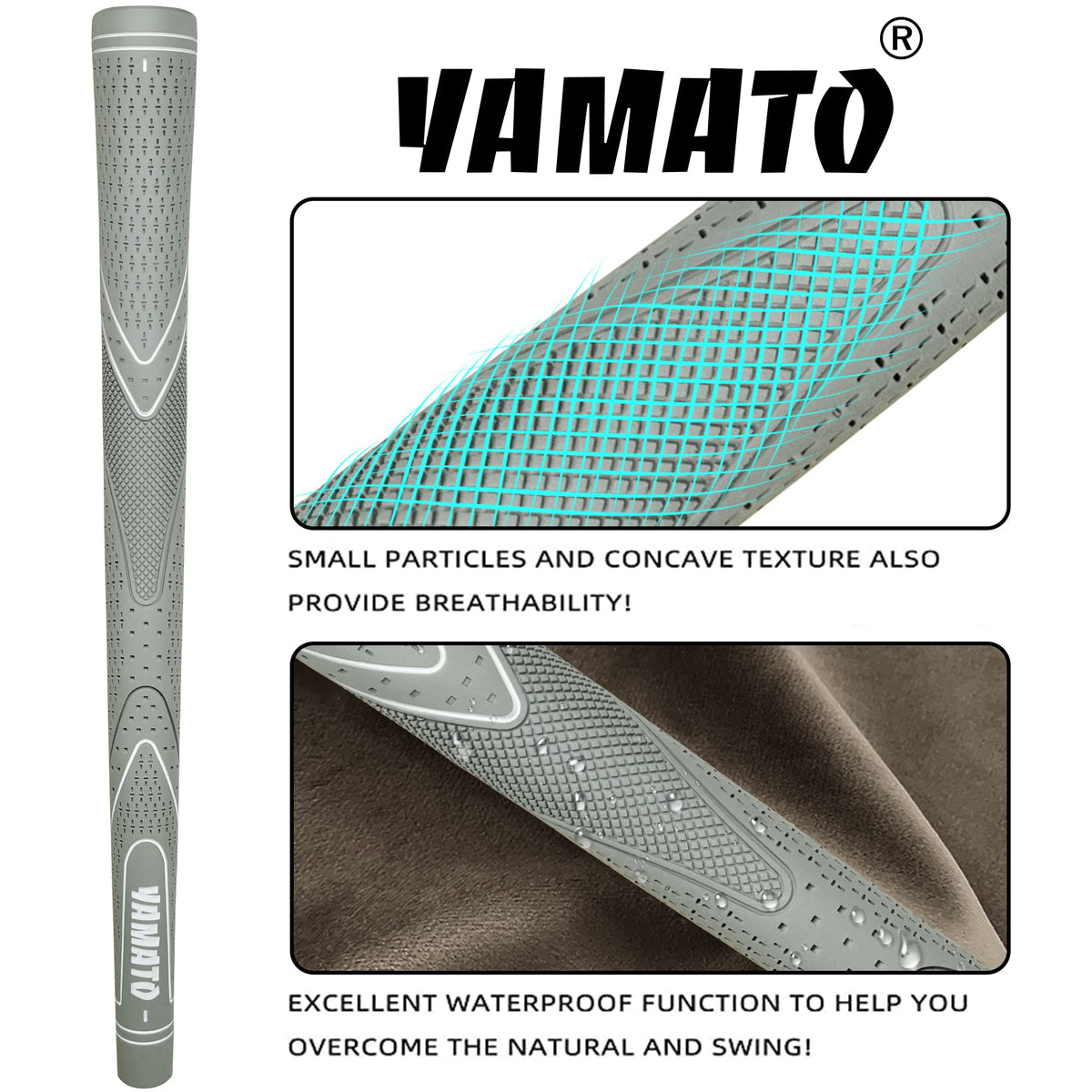 Yamato Junior Golf Grips installed on a club for confident grip during practice.