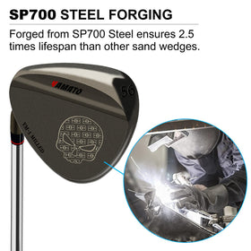 Yamato 60° left-handed lob wedge delivering high, soft landings.