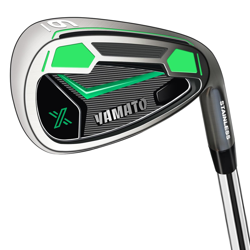 Yamato men's golf iron set with stainless steel shaft delivering durable performance.