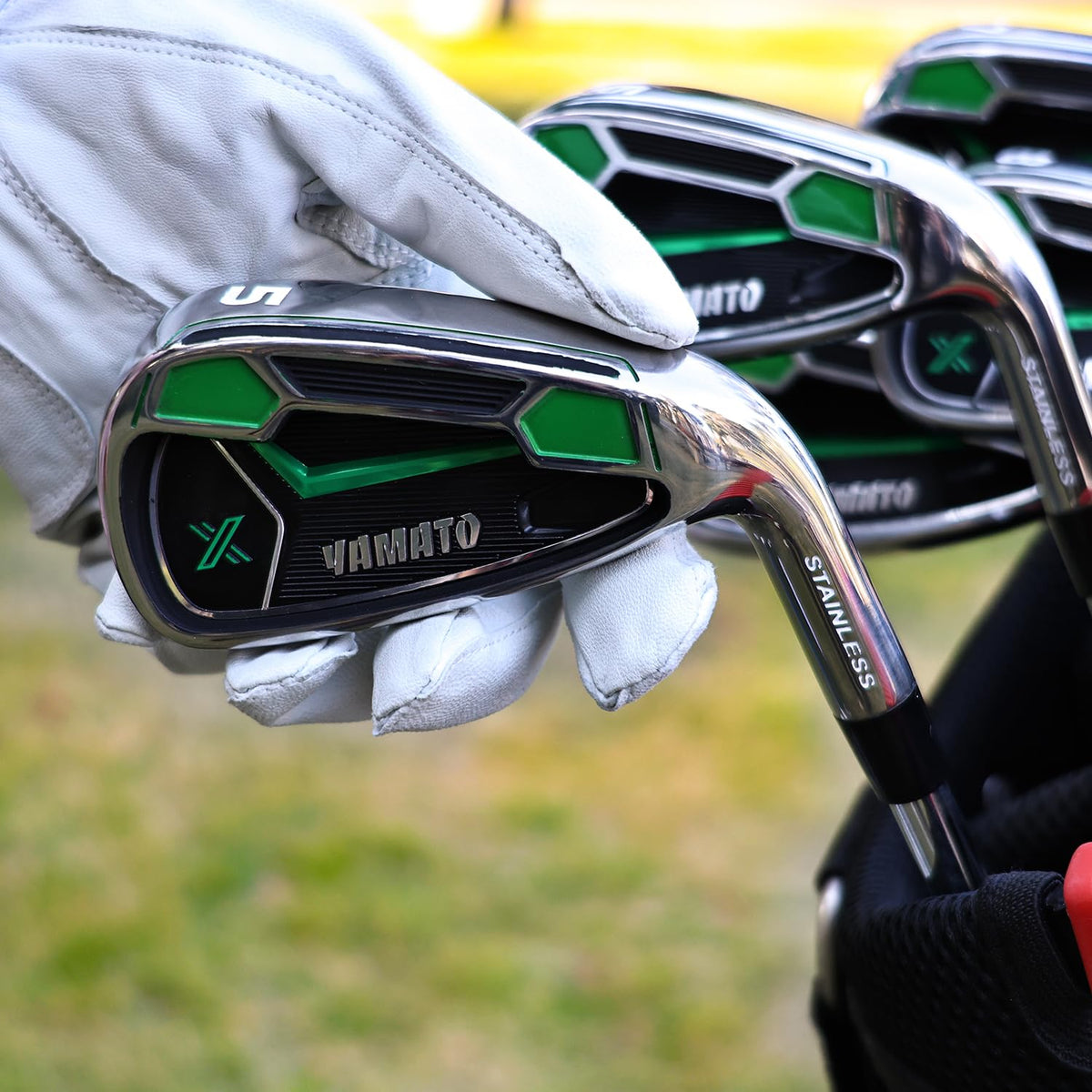 Mid-range shots with Yamato fiveiron improve approach accuracy.