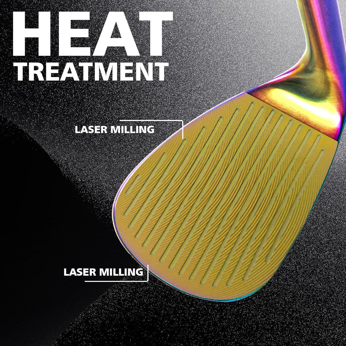 Yamato wedge chrome finish at address highlighting glare-free optics.