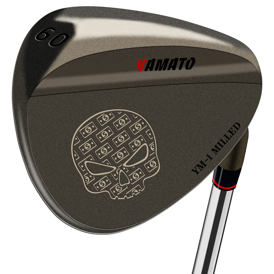 Yamato wedge with wave scoring lines for enhanced backspin and stopping power.