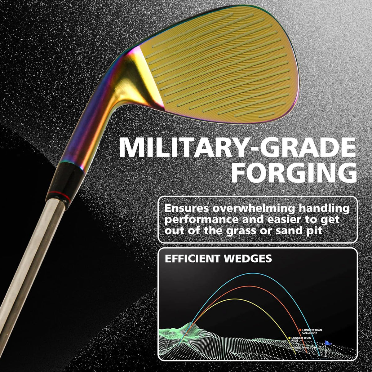 Yamato wedge tarnish finish design for performance-inspired look.
