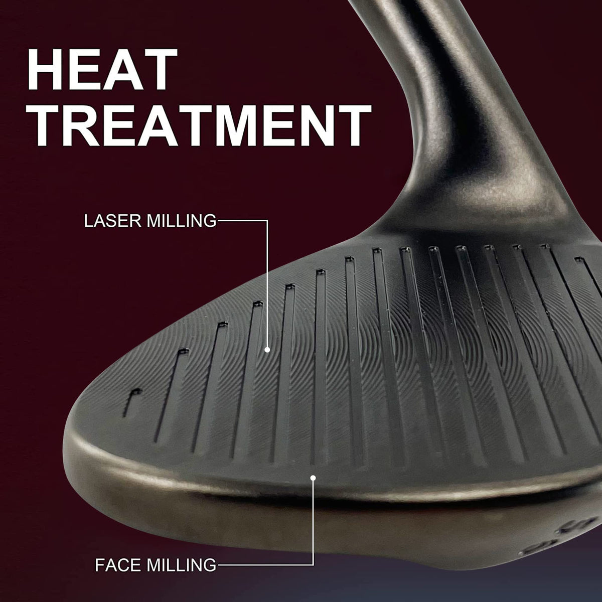 Yamato tour inspired wedge shape enhances control on chips and bunker shots.