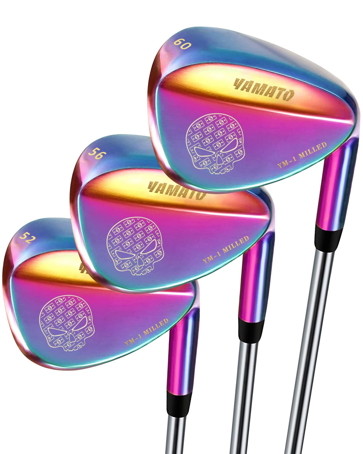Yamato wedge with wave scoring lines for enhanced backspin on short shots.