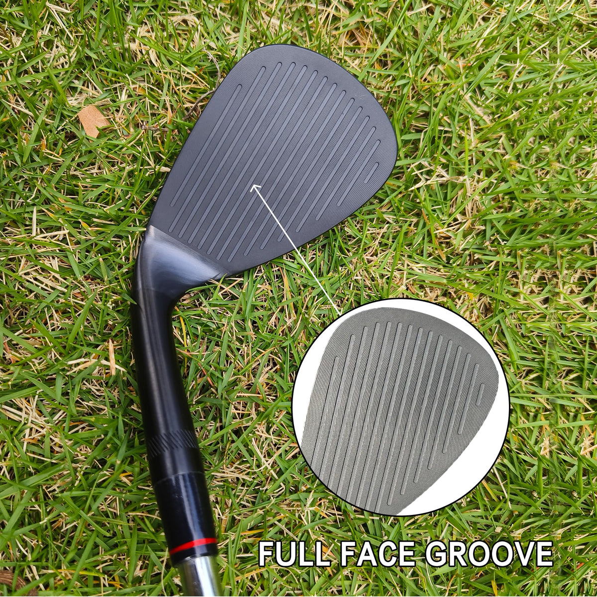 Yamato wedge with full-face grooves enabling precise distance control on various shots