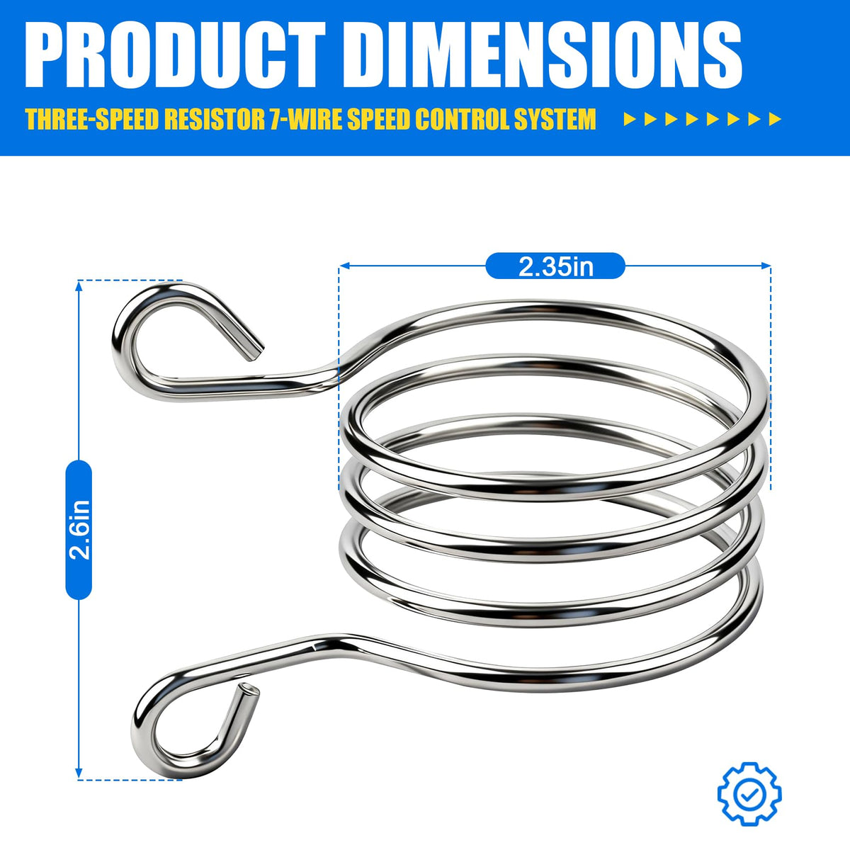 Yamusedy OEM replacement resistor matches 8327 and 8980 specs for easy upgrades.
