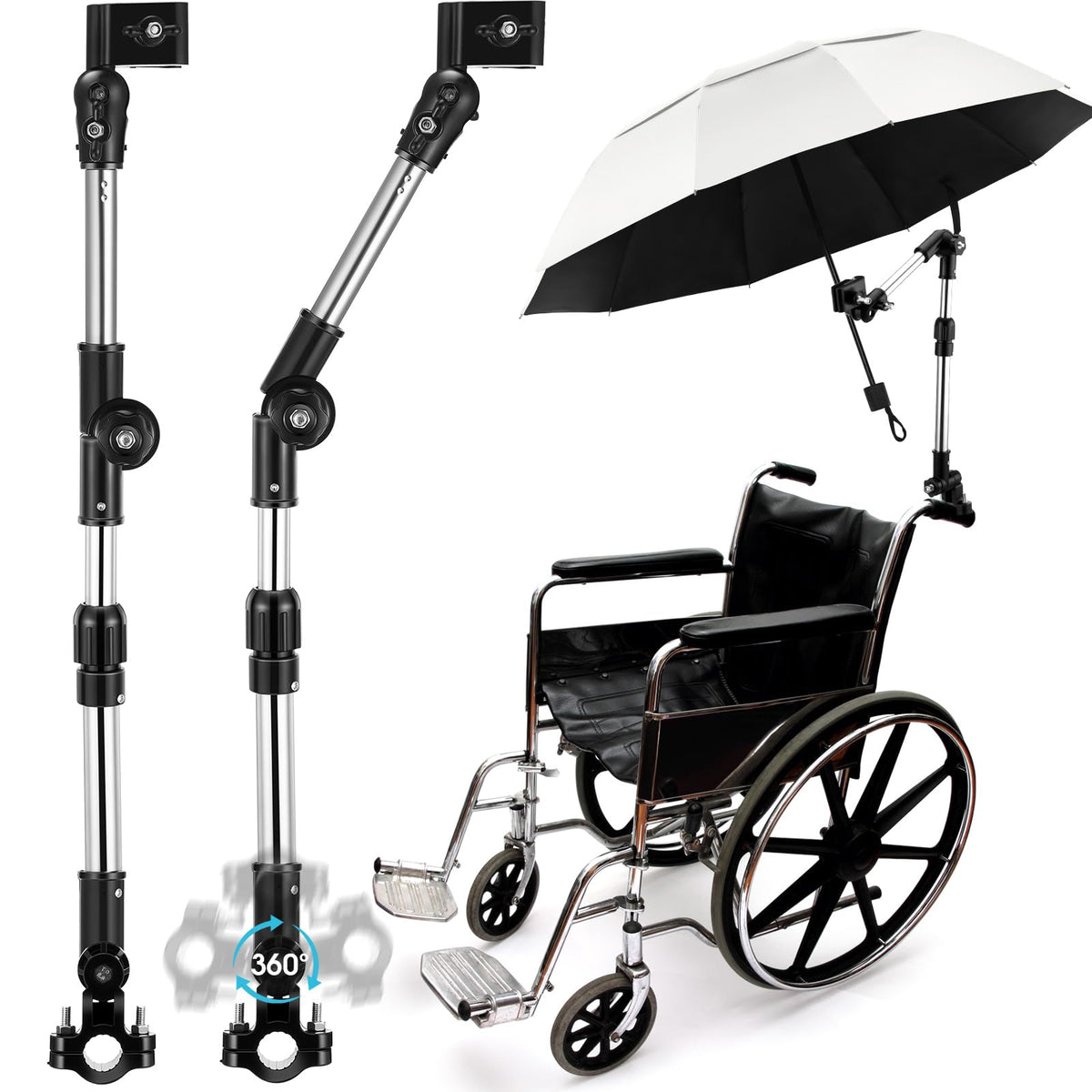 Yaocom 4-pack umbrella clamps for quick, hands-free outdoor shade.