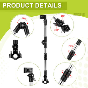 Yaocom clip on wheelchair handle for stable, hands-free shade.