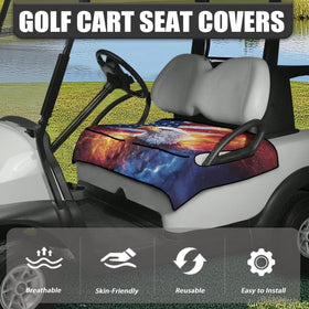 Yaosyuorus golf cart seat cover with American flag pattern for bold flair