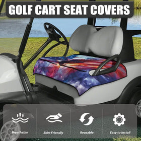 Yaosyuorus golf cart seat cover with American flag pattern adds patriotic flair.