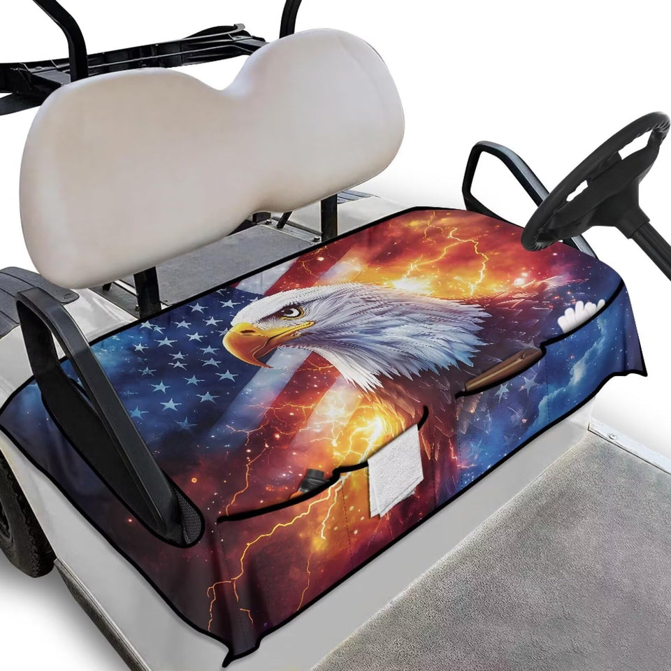 Yaosyuorus golf cart seat cover with eagle pattern for stylish protection