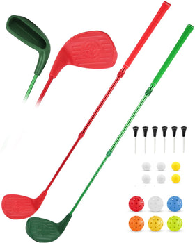 Yazzropt backyard golf clubs with adjustable telescopic shaft for custom height.