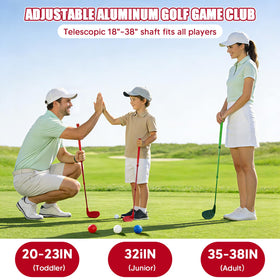 Yazzropt clubs with soft grip enable comfortable swings on grass.