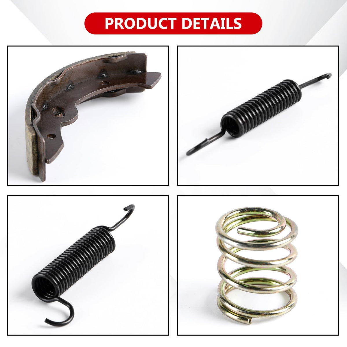 Durable springs and shoes built to withstand demanding golf cart uses