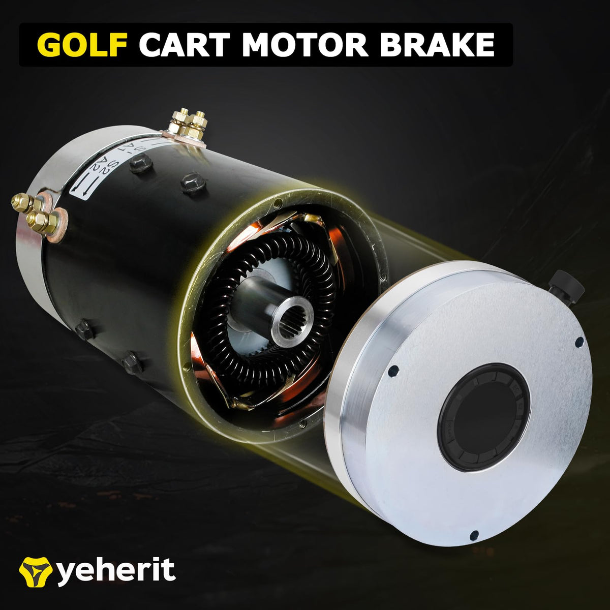 YEHERIT 610065 installation image demonstrates straightforward mounting on EZGO RXV