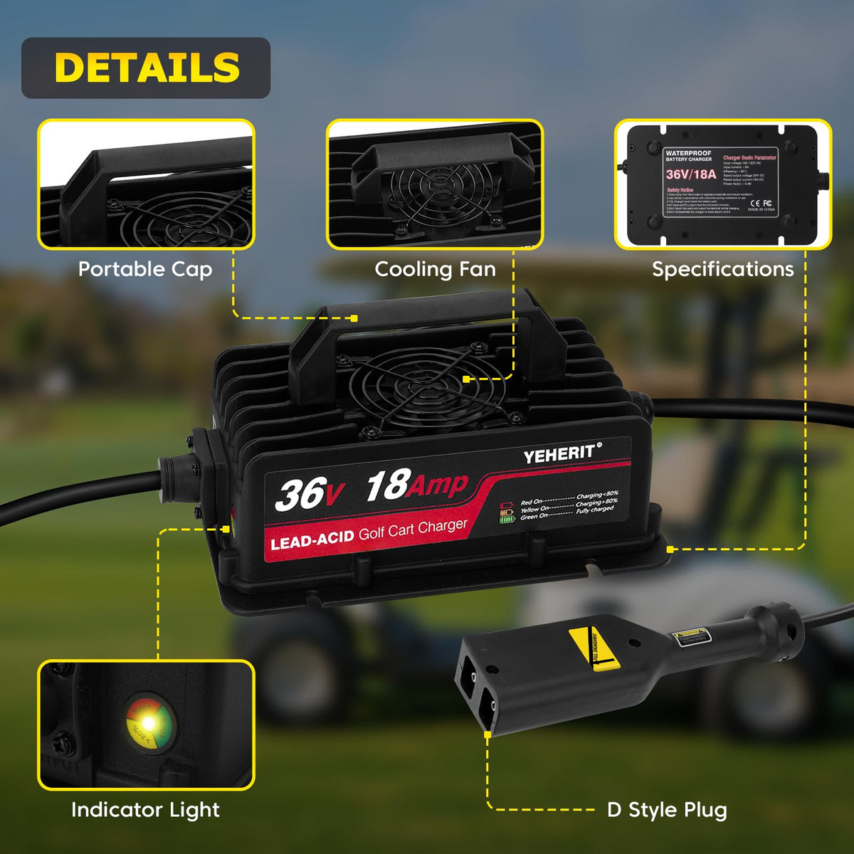 YEHERIT easy plug-and-go design for EZGO TXT compatibility
