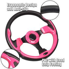 YEHICY 12-5-inch steering wheel size offers more room and easy access.