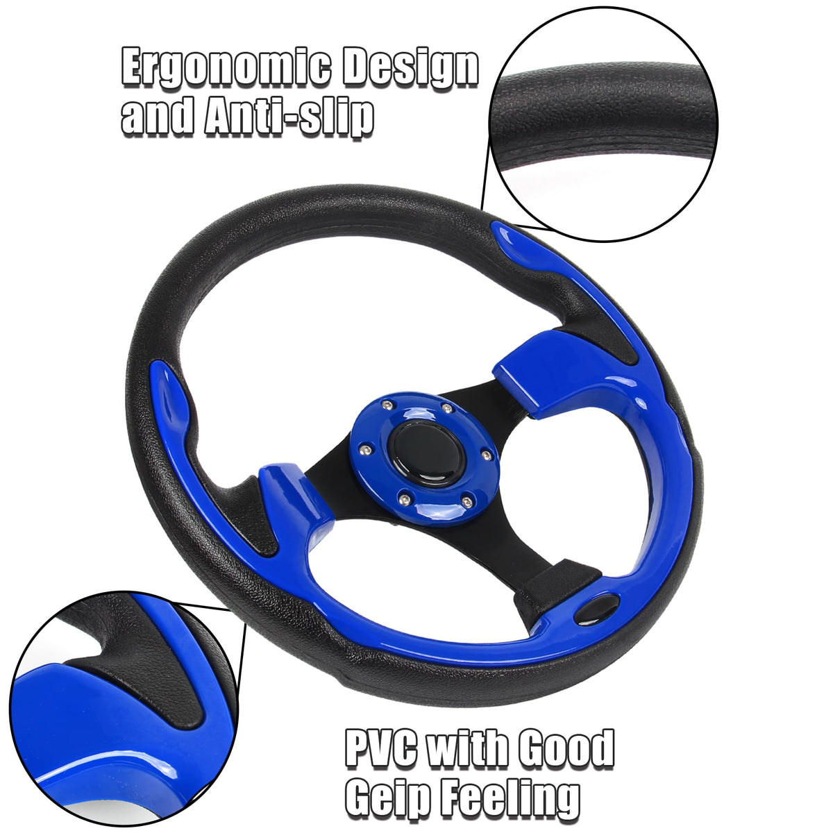 YEHICY 12.5-inch steering wheel enhances cart control during rides