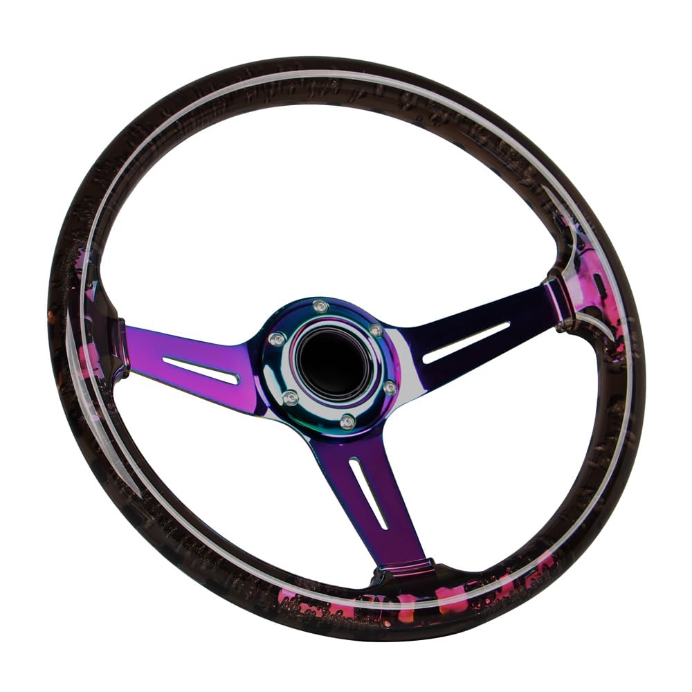 YEHICY steering wheel side view highlighting slim profile and durable materials