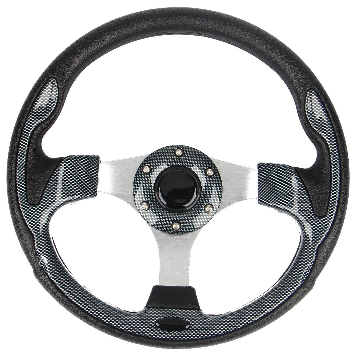 YEHICY carbon fiber steering wheel 12-5 inch close up highlights lightweight durability