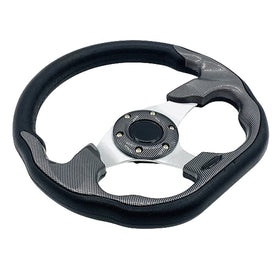 YEHICY carbon-fiber steering wheel for RXV/Yamaha Drive—durable and smooth.