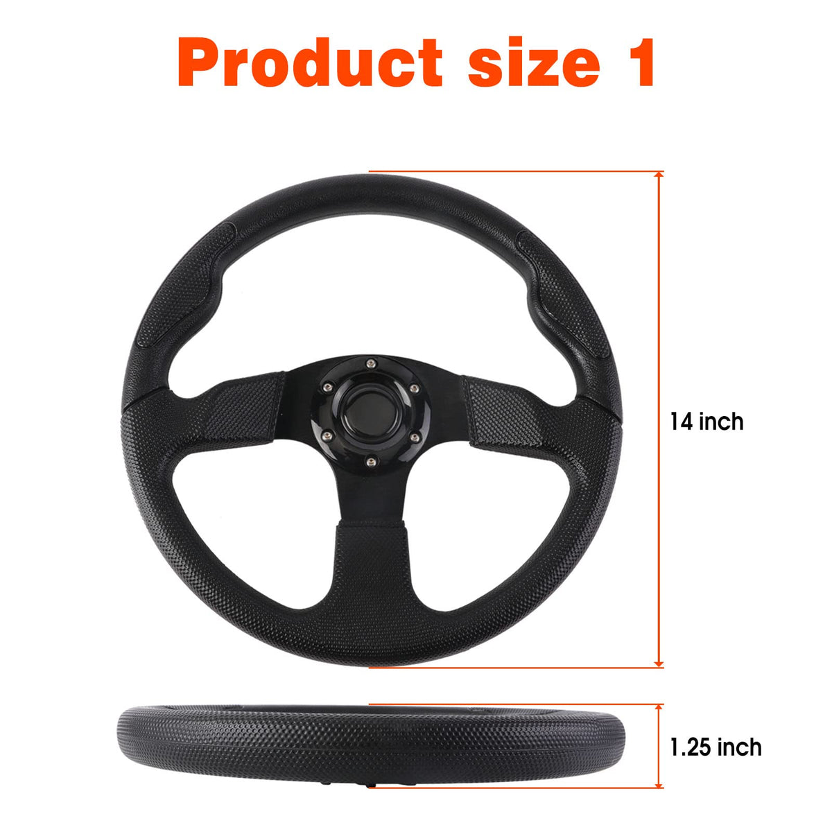 YEHICY Club Car DS Precedent steering wheel close shot.
