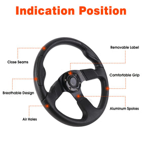 YEHICY flat-bottom design steering wheel highlights extra leg room.