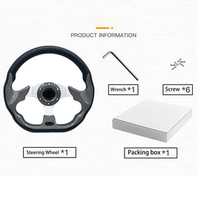 YEHICY leather-wrapped steering wheel close-up—breathable, sweat-absorbent comfort.
