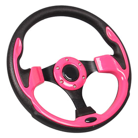 YEHICY pink steering wheel main view shows bold color and comfortable grip.