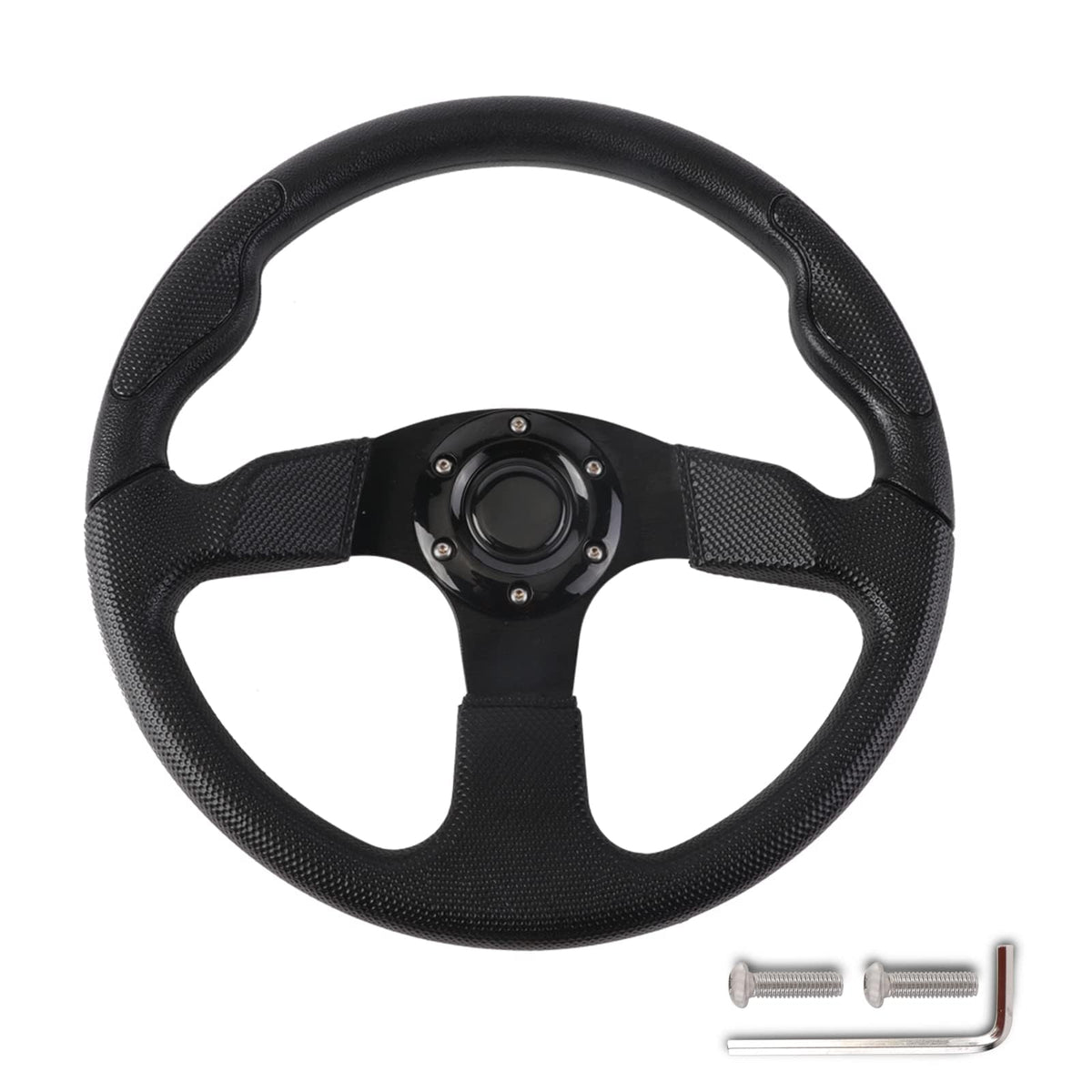 YEHICY universal golf cart steering wheel back view emphasizes smooth operation.