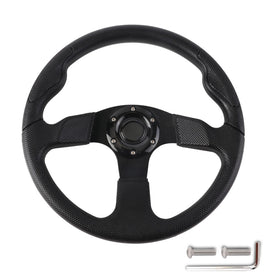 YEHICY universal golf cart steering wheel back view emphasizes smooth operation.