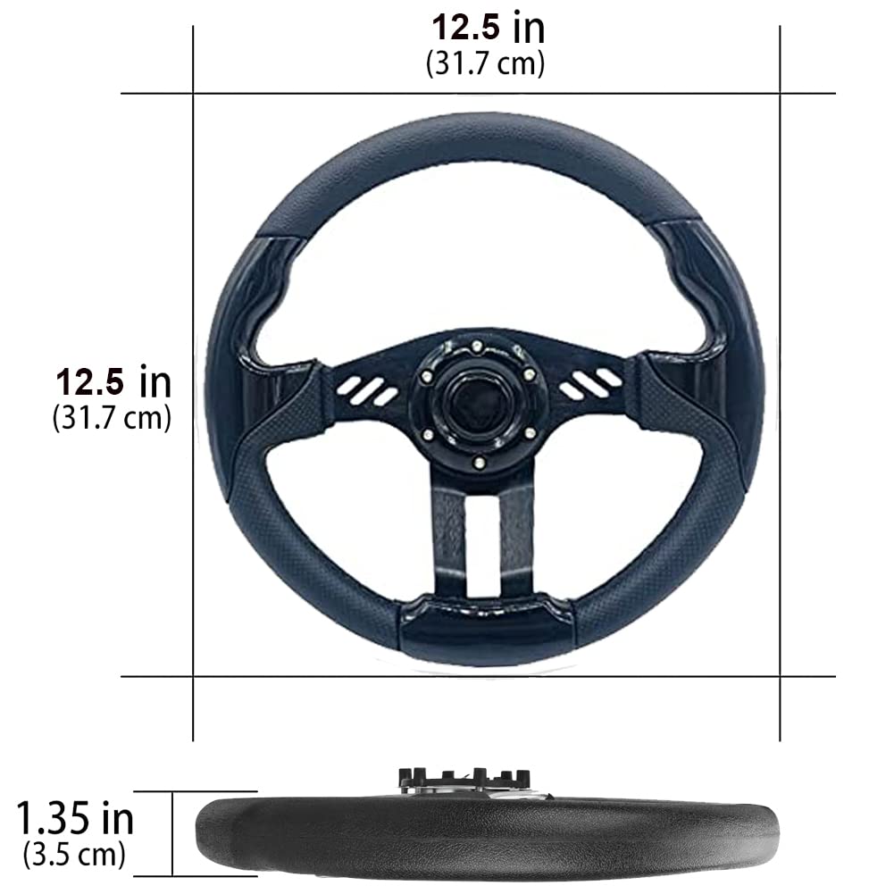 YEHICY carbon fiber and metal core for light, durable steering on the golf cart.