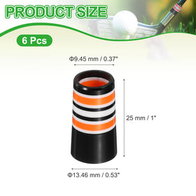 YELARXI golf ferrules 12-pack in orange offer easy replacement and a clean look.