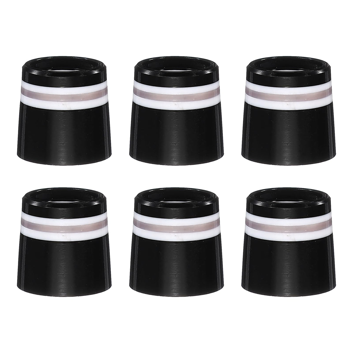 YELARXI 12-pack silver ferrules with 0.37 in taper tip for shaft tip protection.
