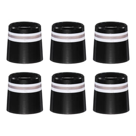 YELARXI 12-pack silver ferrules with 0.37 in taper tip for shaft tip protection.
