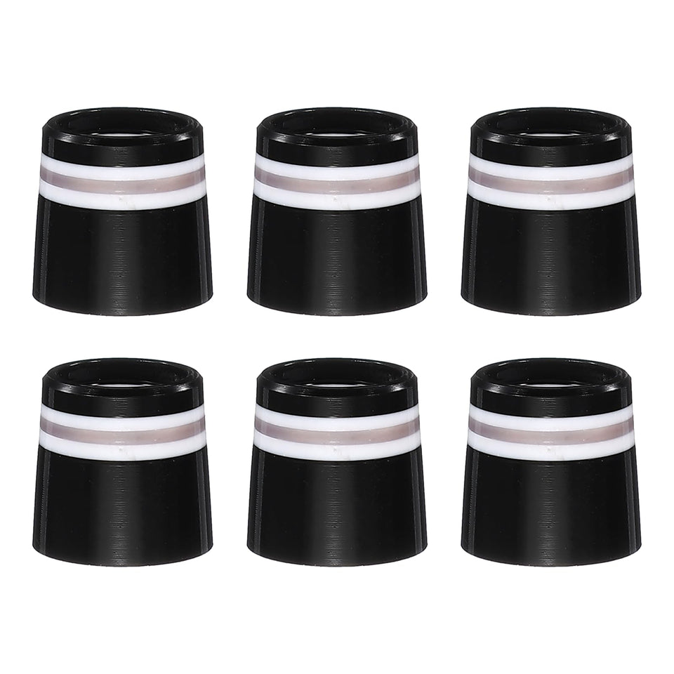 YELARXI 12-pack silver ferrules with 0.37 in taper tip for shaft tip protection.