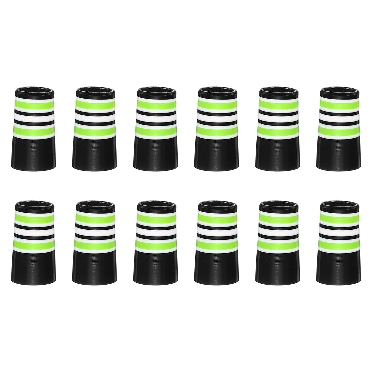 YELARXI golf ferrules green close-up shows 25mm taper tip protecting shaft ends