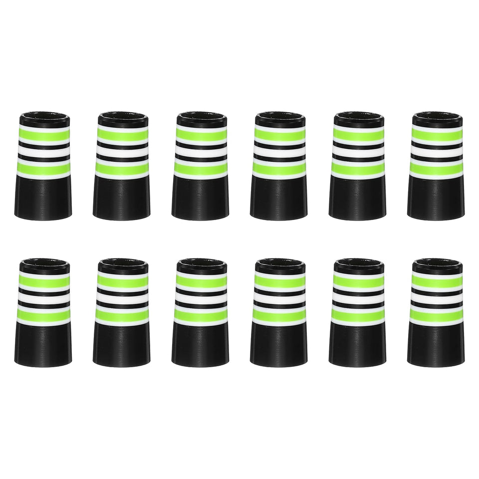 YELARXI golf ferrules green close-up shows 25mm taper tip protecting shaft ends