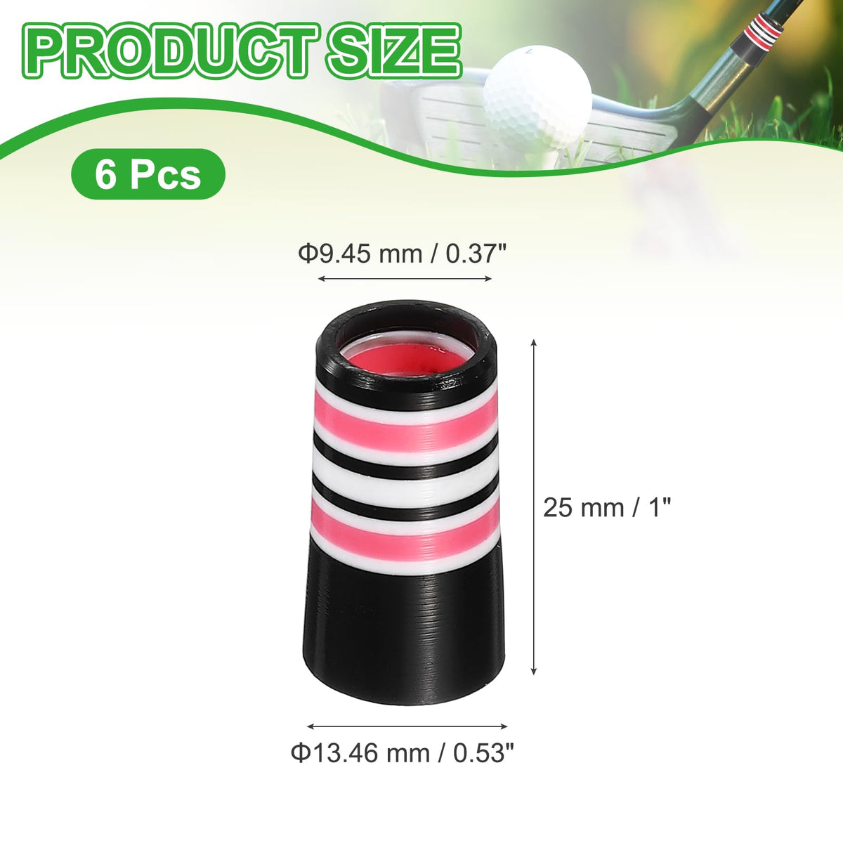 YELARXI 25mm taper tip ferrules show a smooth shaft-to-head transition.