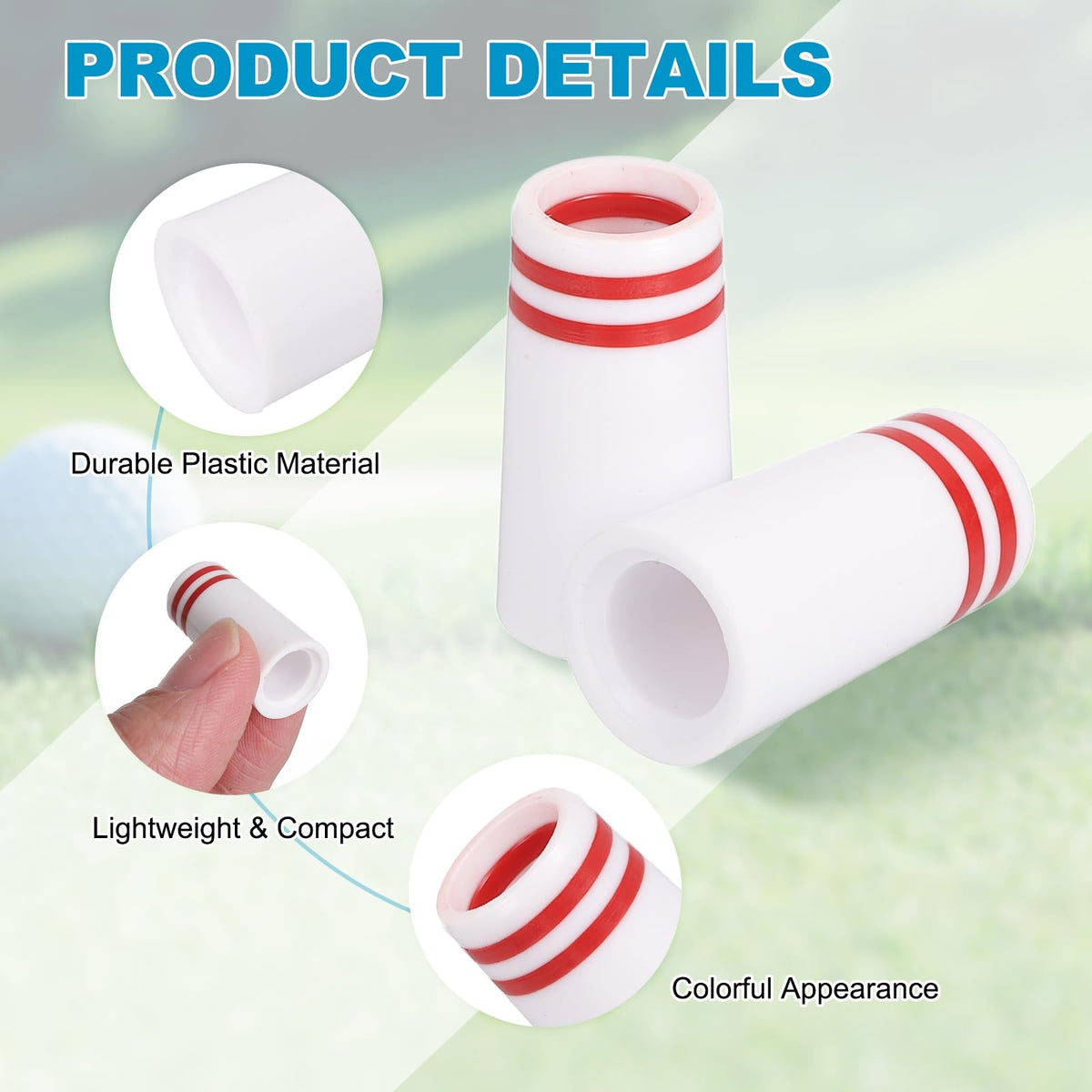 YELARXI ferrules close-up plastic material highlights lightweight protection.