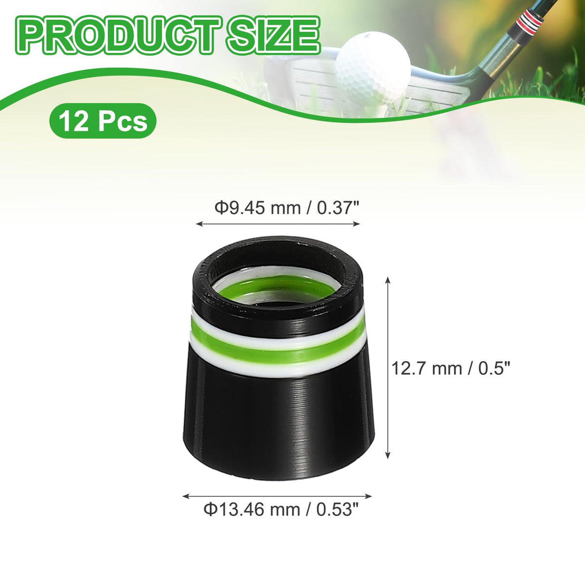 YELARXI 12-piece ferrules pack for easy club maintenance.