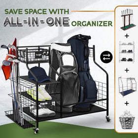 Yes4All golf club holder racks clubs upright protecting them.