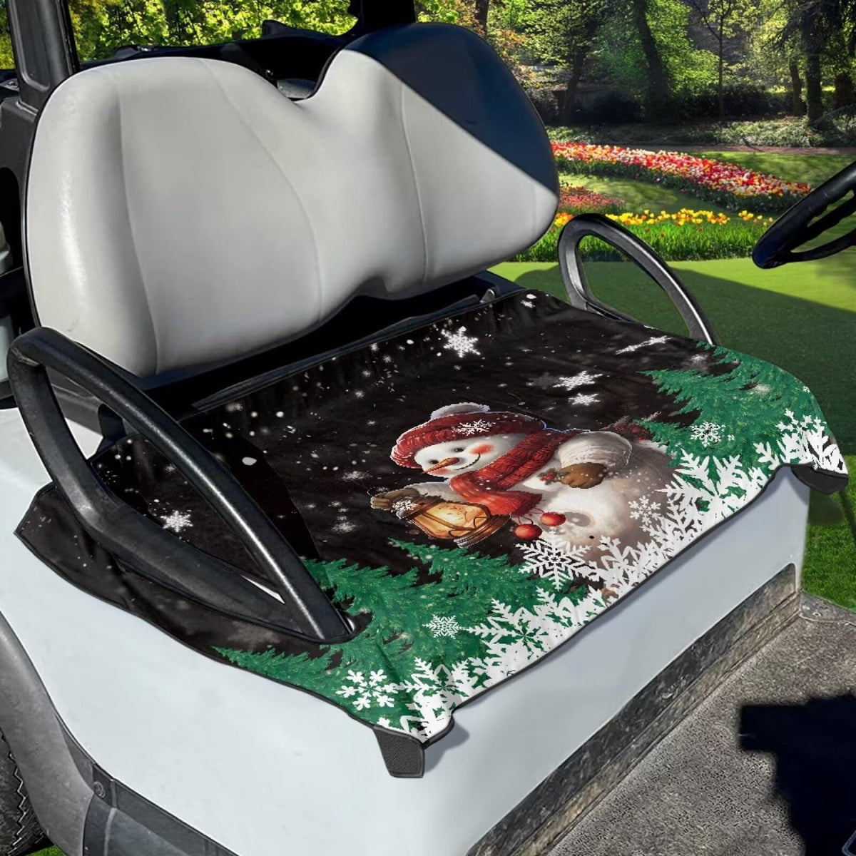 Yewattles Beach Cart Seat Cover with Armrests protects and styles your cart.