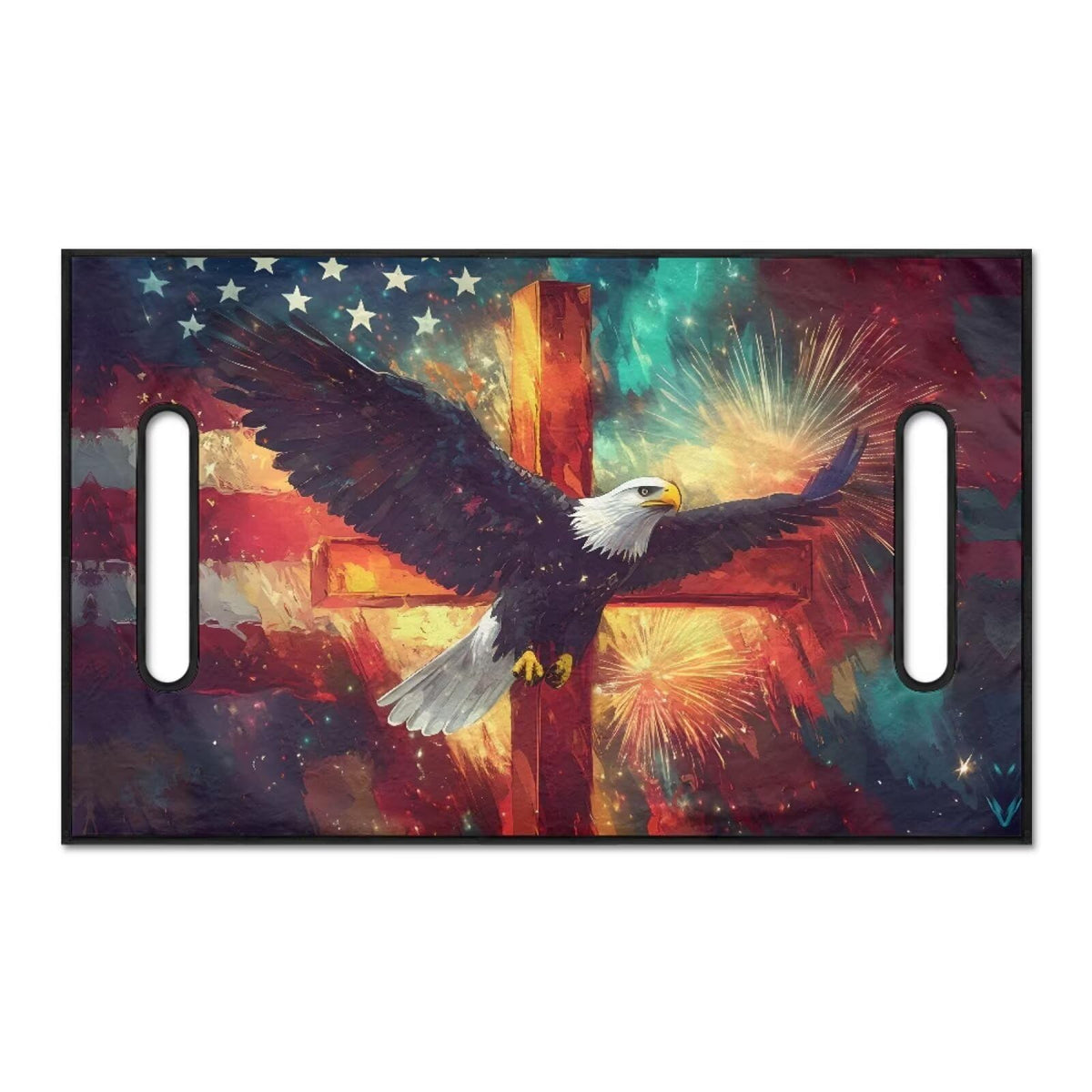 Yewattles colorful flag cross eagle pattern adds lively exterior style