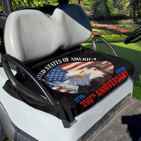 Yewattles golf cart seat cover with palm leaf pattern protects seats and refreshes exterior.